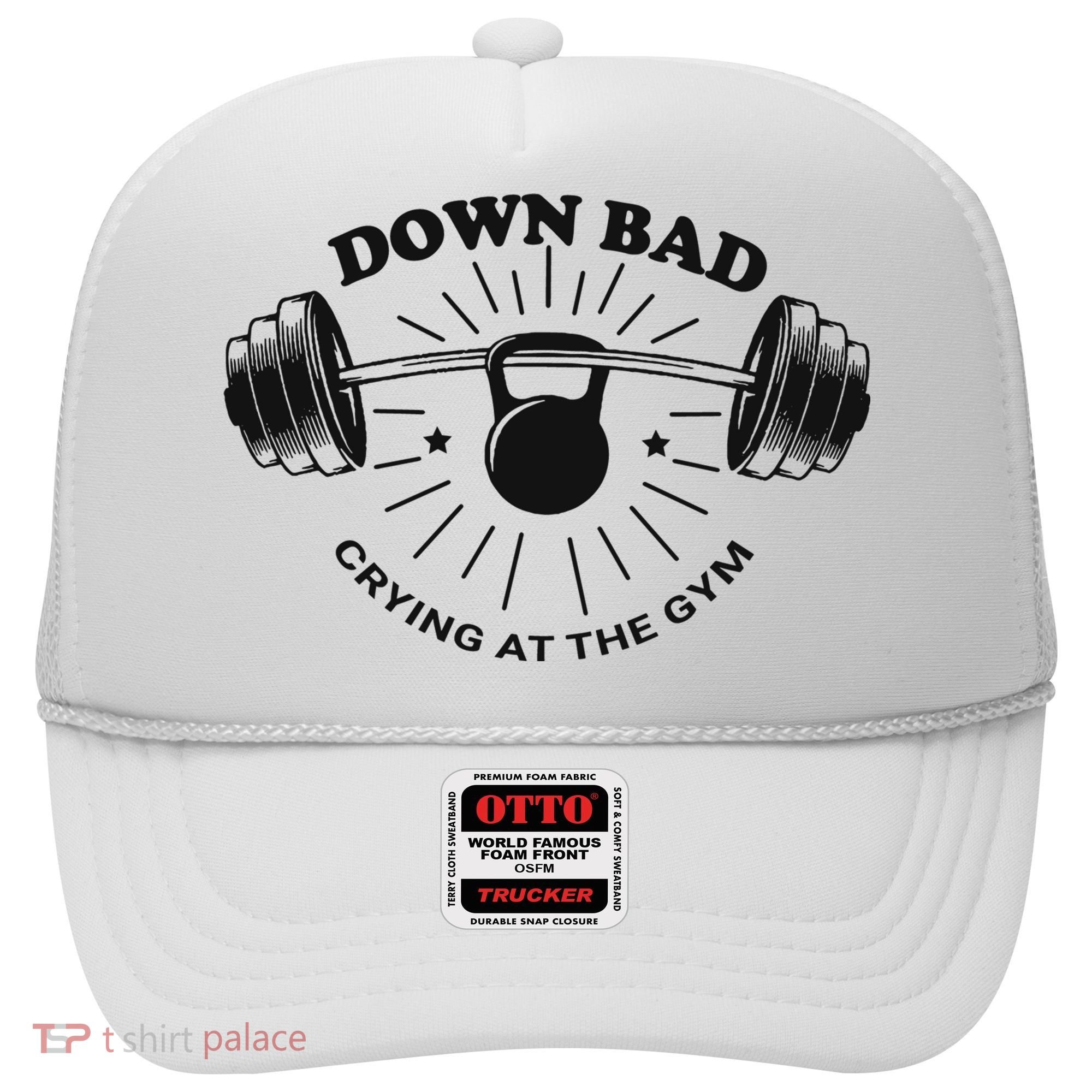 Down Bad Crying At The Gym Funny Workout Ttpd Hat