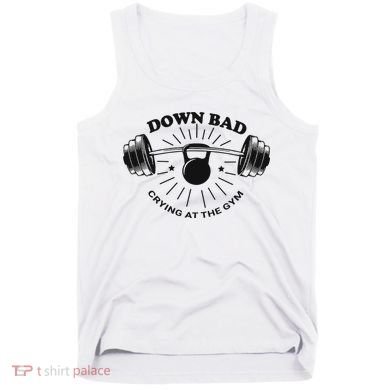 Down Bad Crying At The Gym Funny Workout Ttpd Tank Top