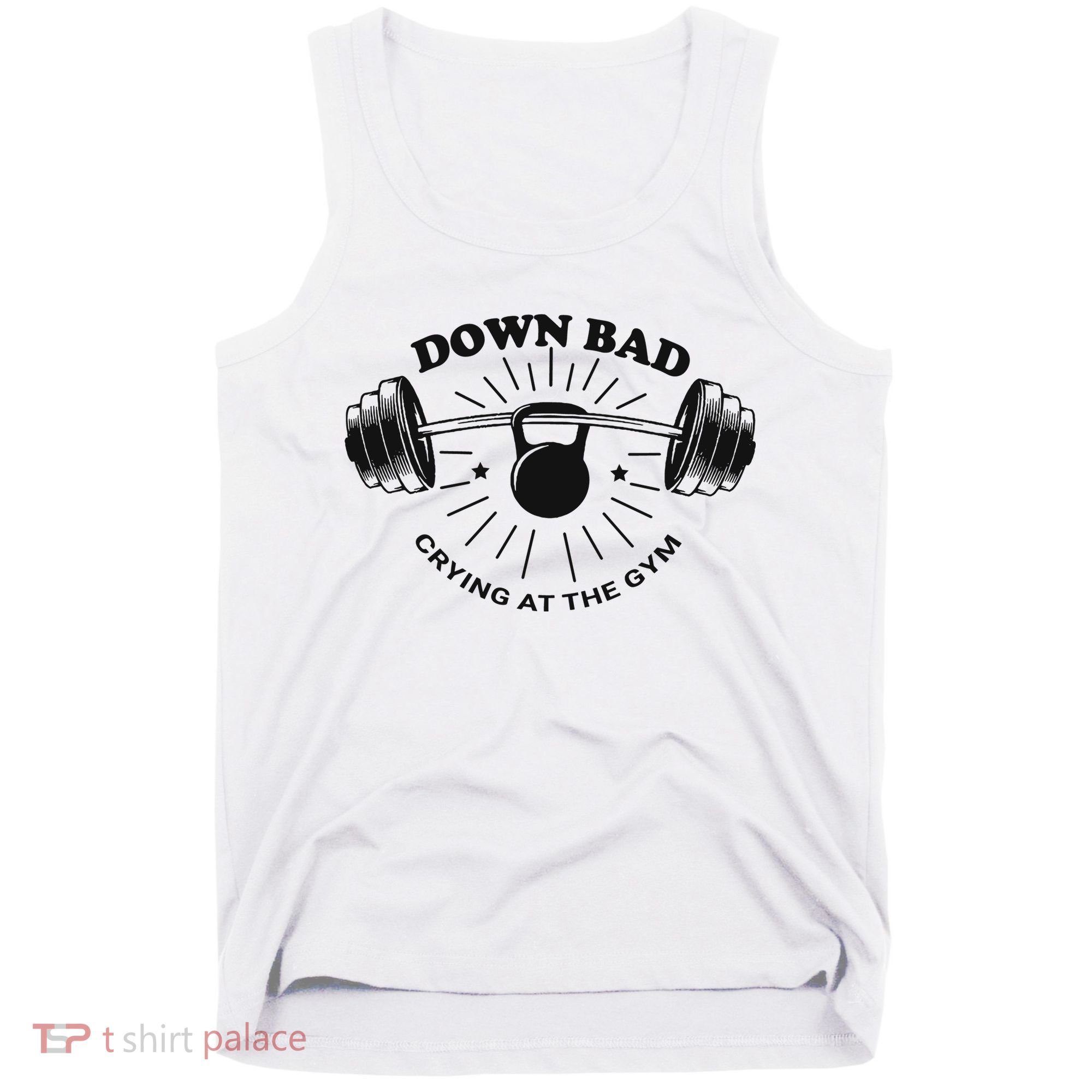 Down Bad Crying At The Gym Funny Workout Ttpd Tank Top