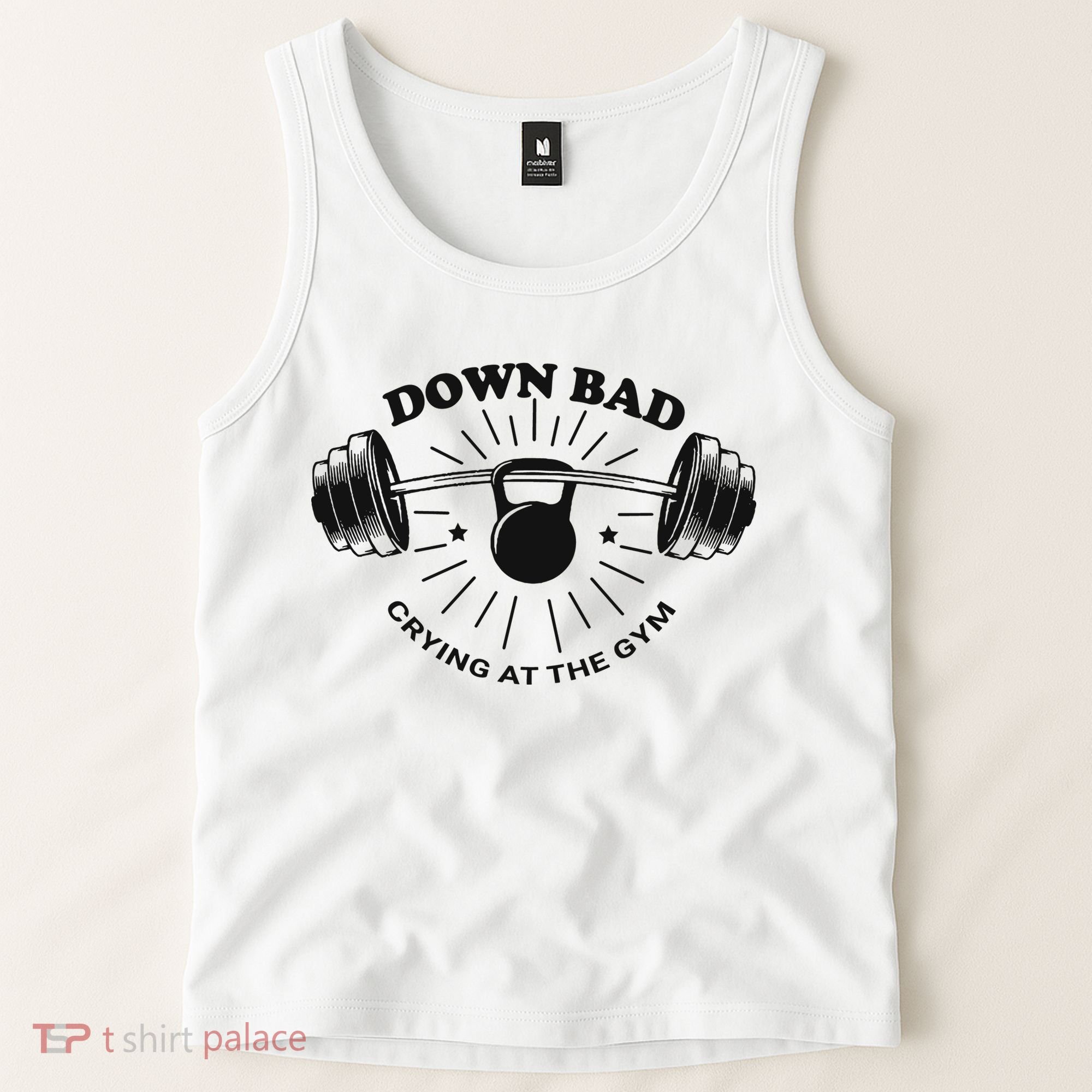 Down Bad Crying At The Gym Funny Workout Ttpd Tank Top