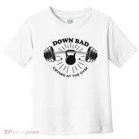 Down Bad Crying At The Gym Funny Workout Ttpd Toddler T-Shirt thumb 0