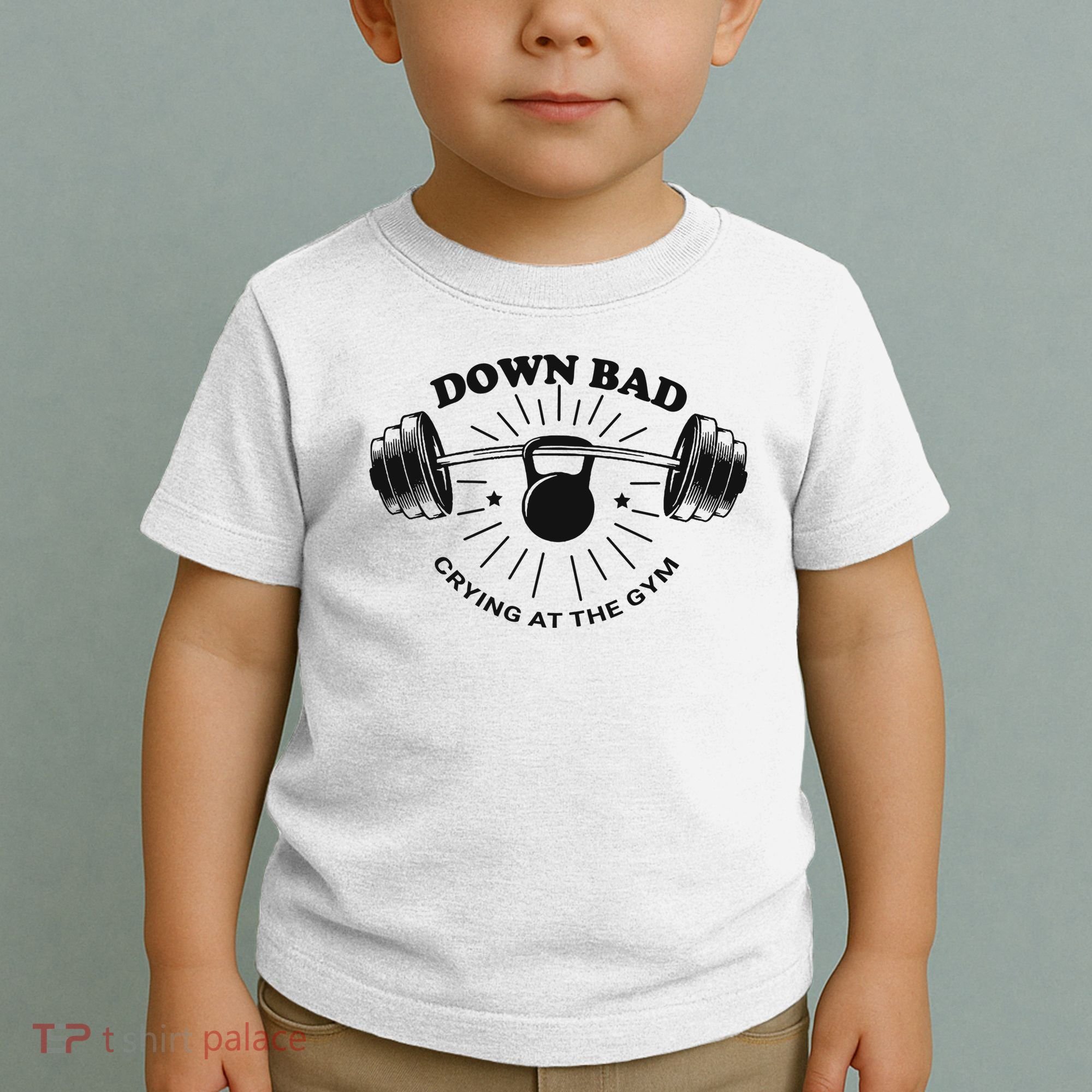 Down Bad Crying At The Gym Funny Workout Ttpd Toddler T-Shirt