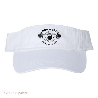 Down Bad Crying At The Gym Funny Workout Ttpd Visor