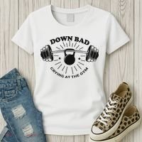 Down Bad Crying At The Gym Funny Workout Ttpd Women's T-Shirt thumb 3