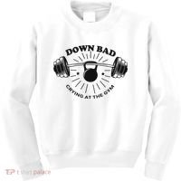 Down Bad Crying At The Gym Funny Workout Ttpd Kids Sweatshirt thumb 0