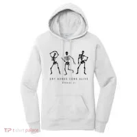 Dry Bones Come Alive Ezekiel 37 Funny Skeleton Women's Hoodie thumb 0