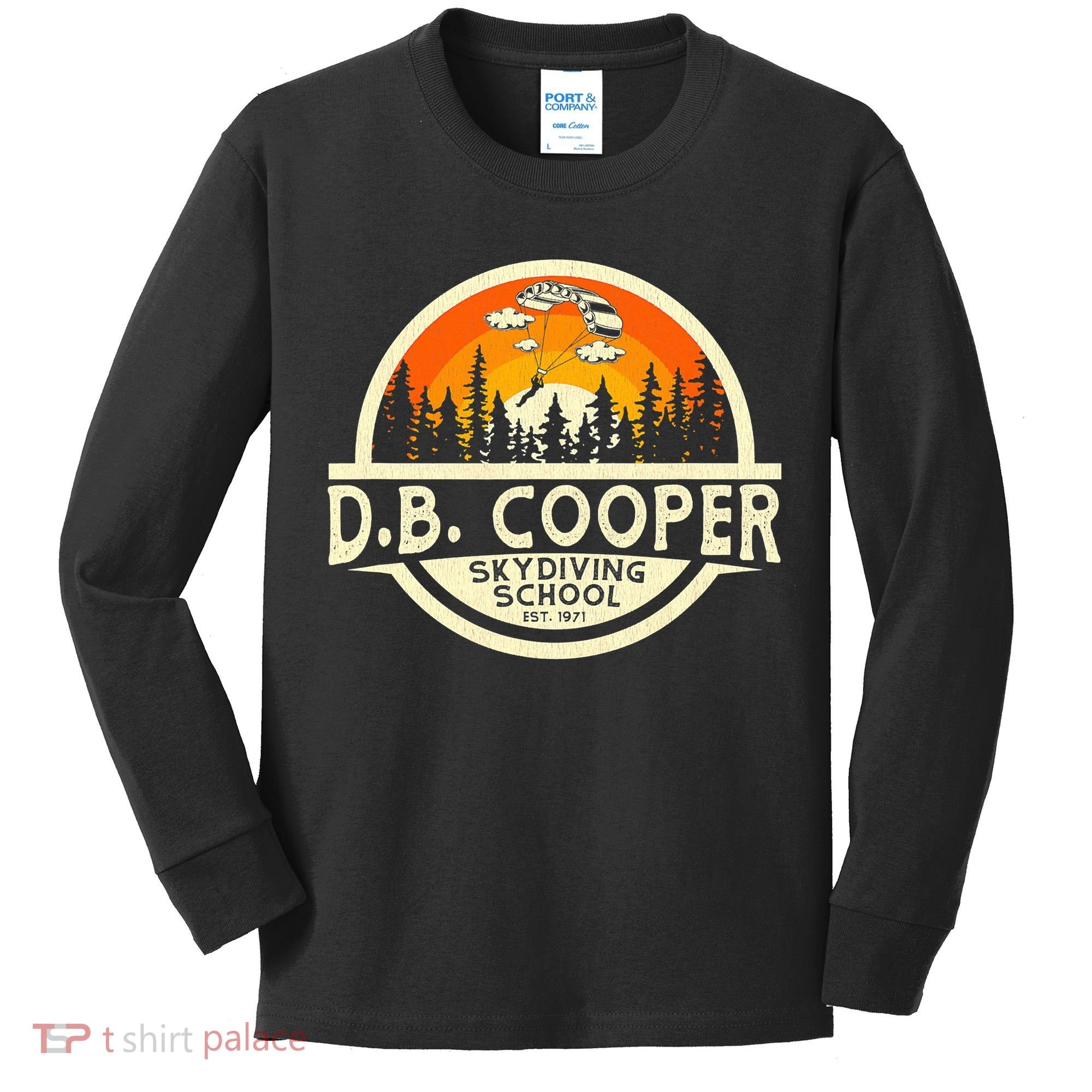 D B Coopers Skydiving School Portland Oregon Kids Long Sleeve Shirt