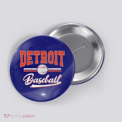 Detroit Baseball Button