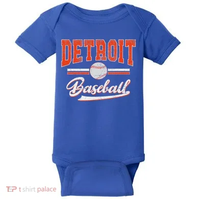 Detroit Baseball Baby Bodysuit