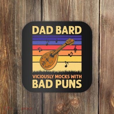 Dad Bard DnD Coaster