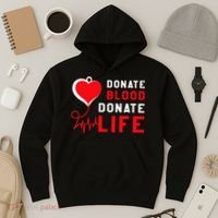 Donate Blood Donate Life World Blood Awareness Hoodie thumb 3