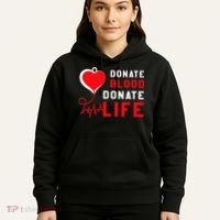 Donate Blood Donate Life World Blood Awareness Hoodie thumb 5