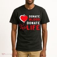 Donate Blood Donate Life World Blood Awareness Tall T-Shirt thumb 2