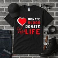 Donate Blood Donate Life World Blood Awareness Tall T-Shirt thumb 3