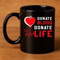 Donate Blood Donate Life World Blood Awareness 11oz C Handle Ceramic Mug thumb 4