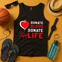 Donate Blood Donate Life World Blood Awareness Tank Top thumb 4