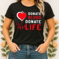 Donate Blood Donate Life World Blood Awareness Women's T-Shirt thumb 2