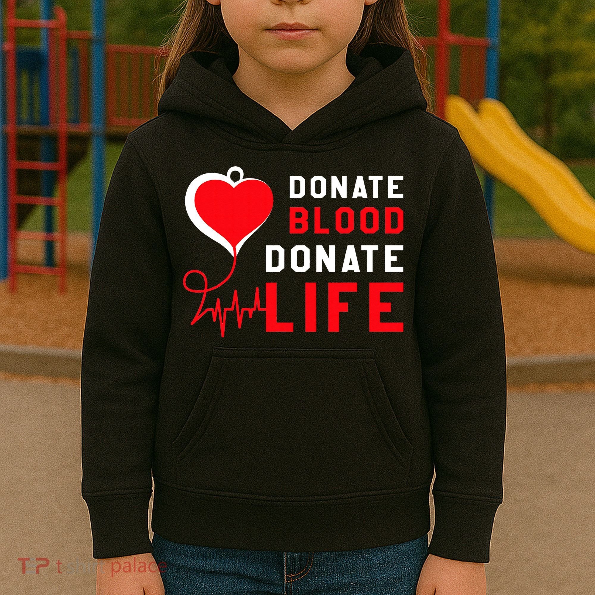 Donate Blood Donate Life World Blood Awareness Kids Hoodie