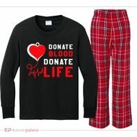 Donate Blood Donate Life World Blood Awareness Kids Long Sleeve Plaid Pajama Set thumb 0