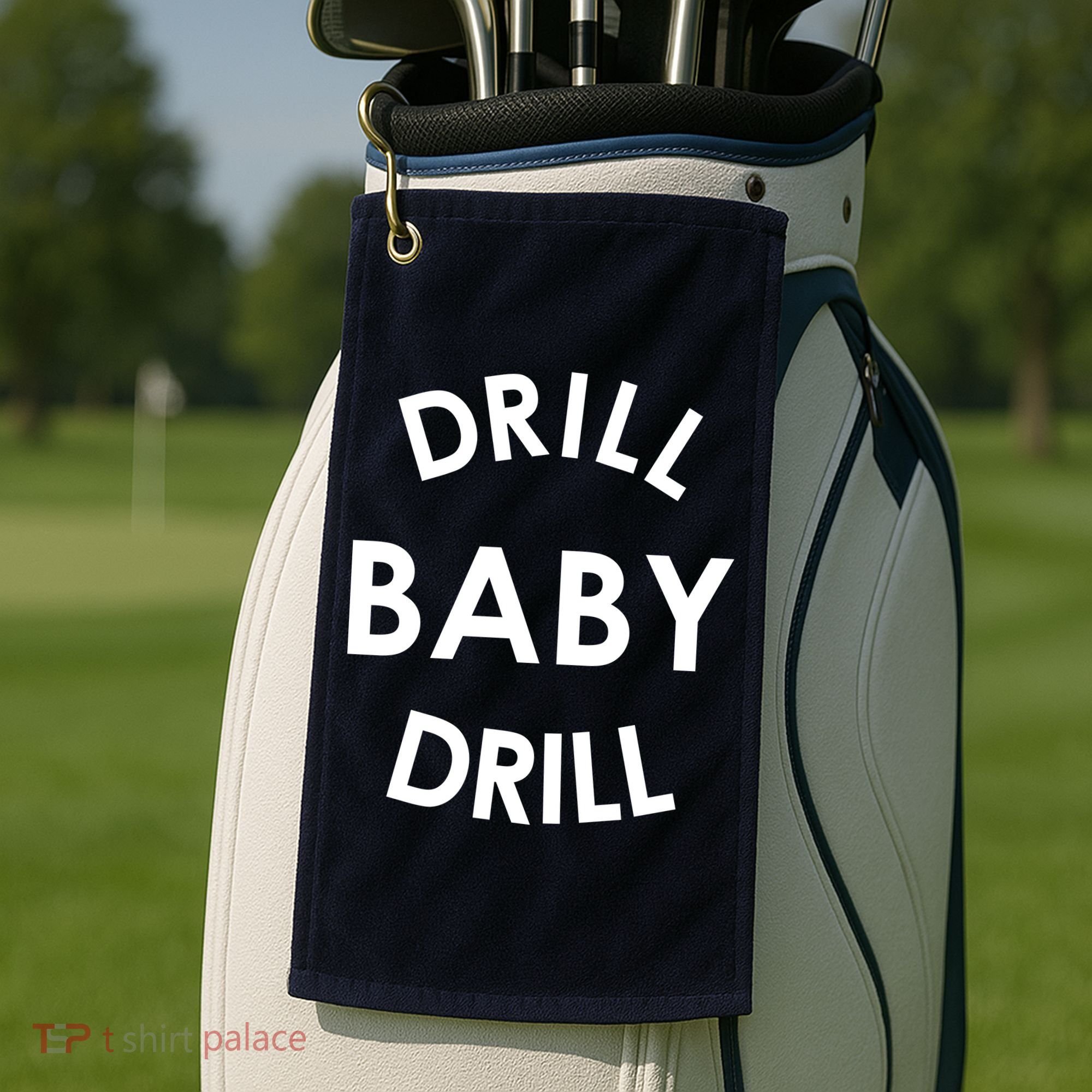 Drill Baby Drill Gas Oil Rig Oilfield Golf Towel