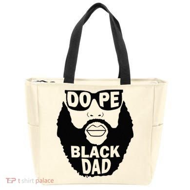 Dope Black Dad Gift Fathers Day Tote Bag