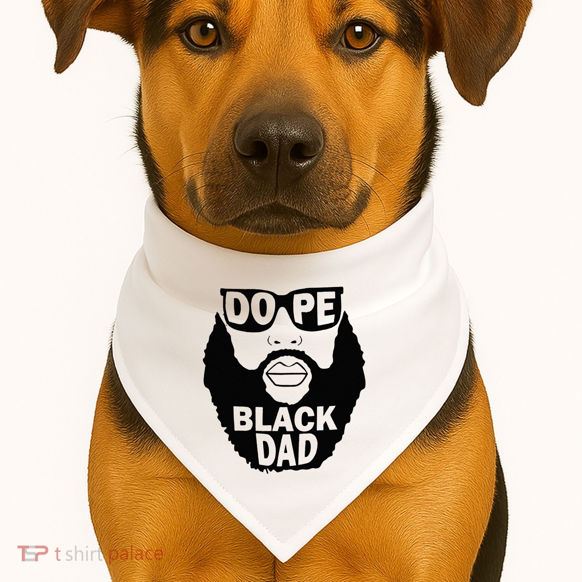 Dope Black Dad Gift Fathers Day USA-Made Doggie Bandana