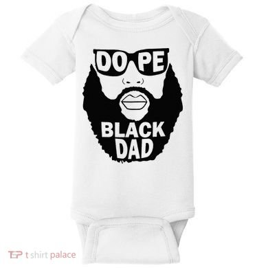 Dope Black Dad Gift Fathers Day Baby Bodysuit