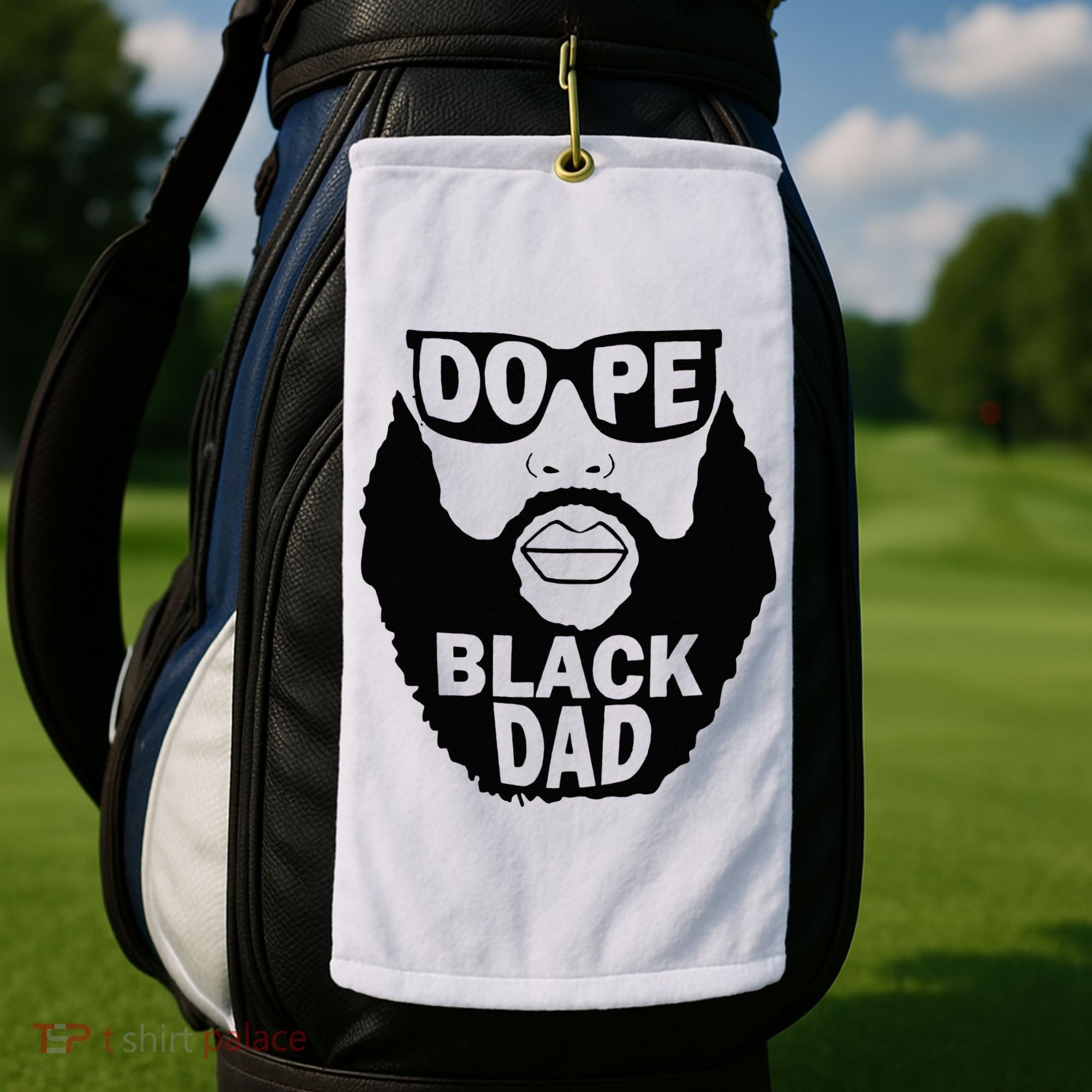 Dope Black Dad Gift Fathers Day Golf Towel