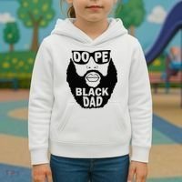 Dope Black Dad Gift Fathers Day Kids Hoodie thumb 3