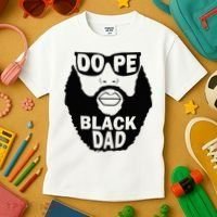 Dope Black Dad Gift Fathers Day Kids T-Shirt thumb 3