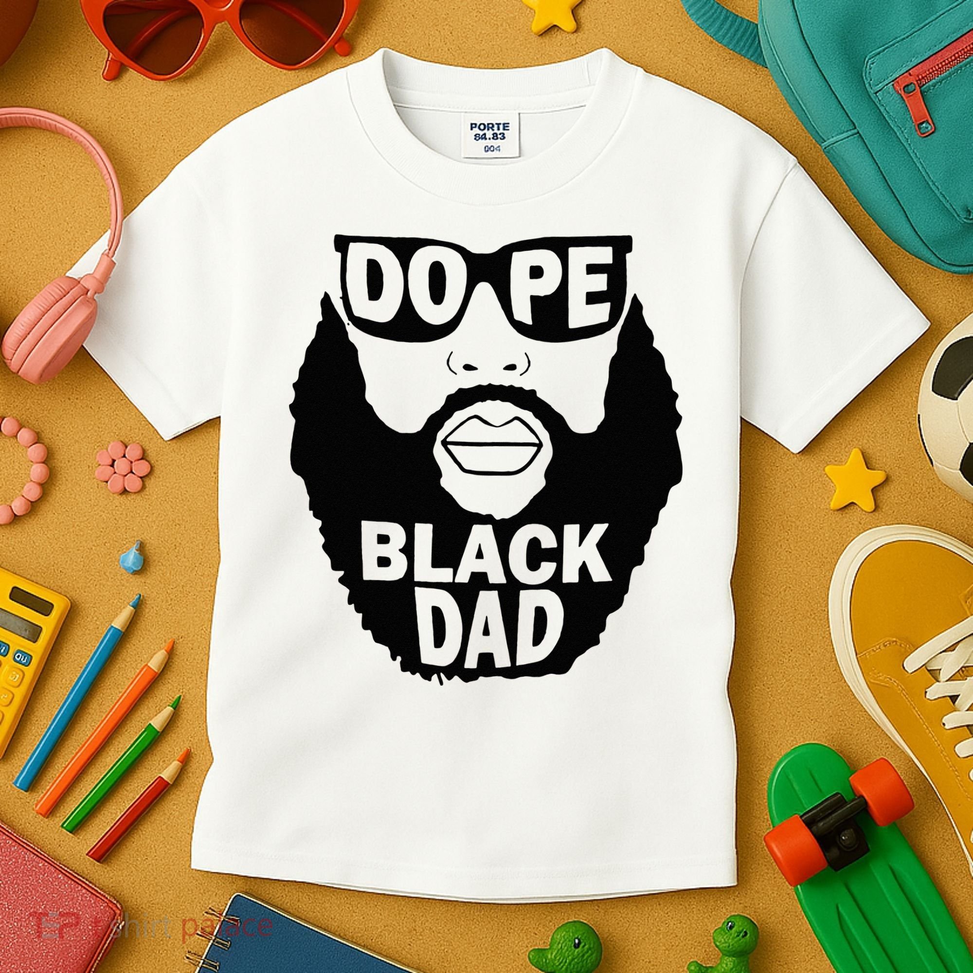 Dope Black Dad Gift Fathers Day Kids T-Shirt