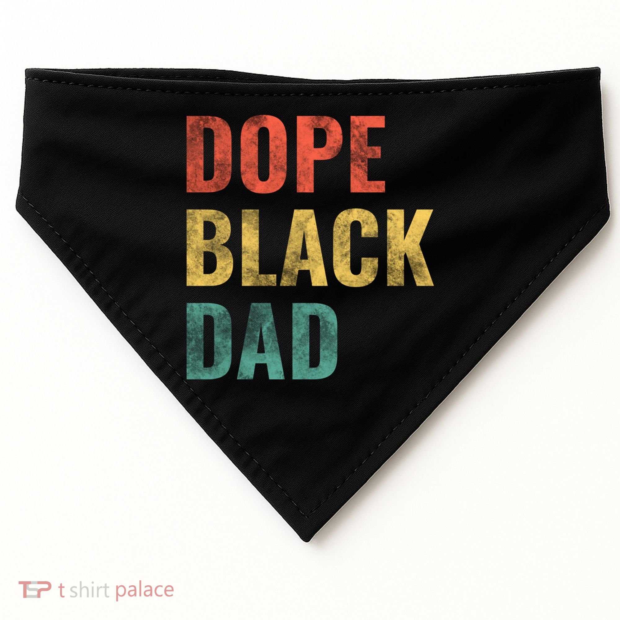 Dope Black Dad Funny Gift USA-Made Doggie Bandana