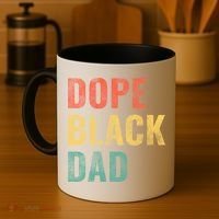 Dope Black Dad Funny Gift Coffee Mug thumb 4
