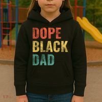 Dope Black Dad Funny Gift Kids Hoodie thumb 3