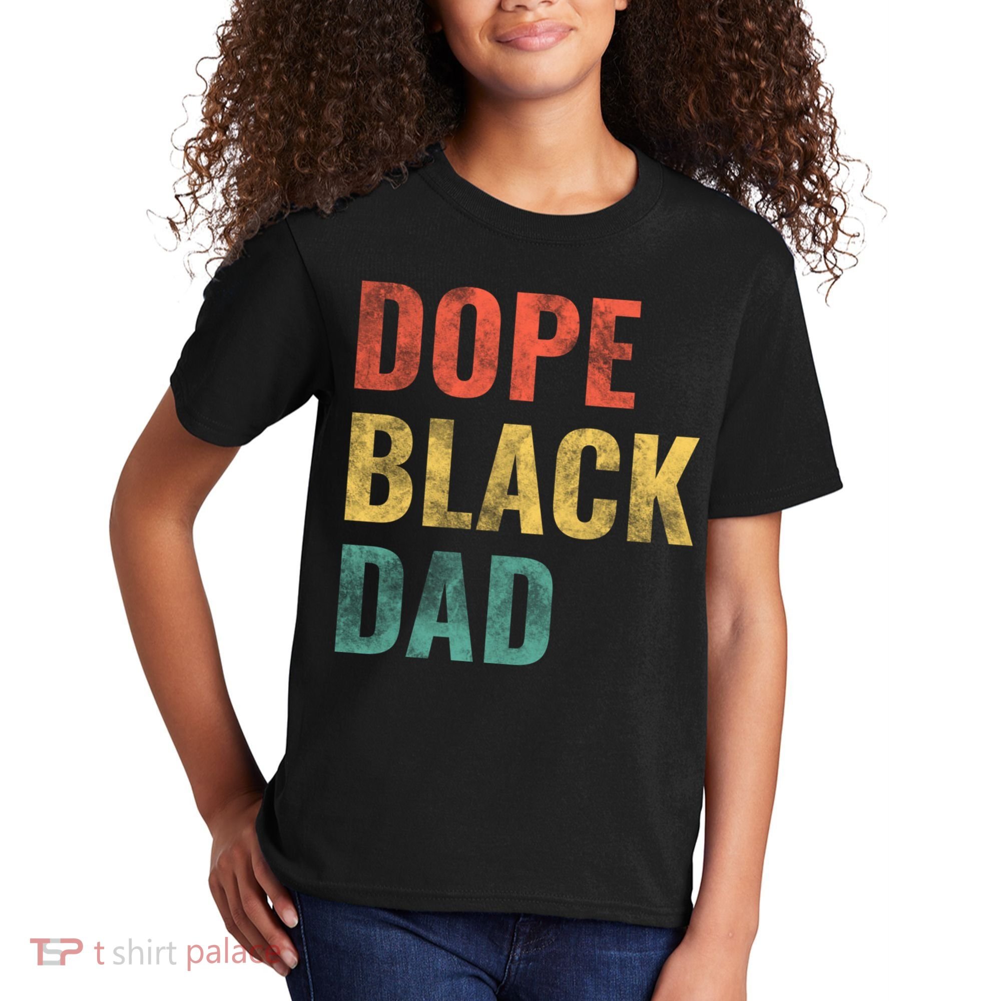 Dope Black Dad Funny Gift Kids T-Shirt