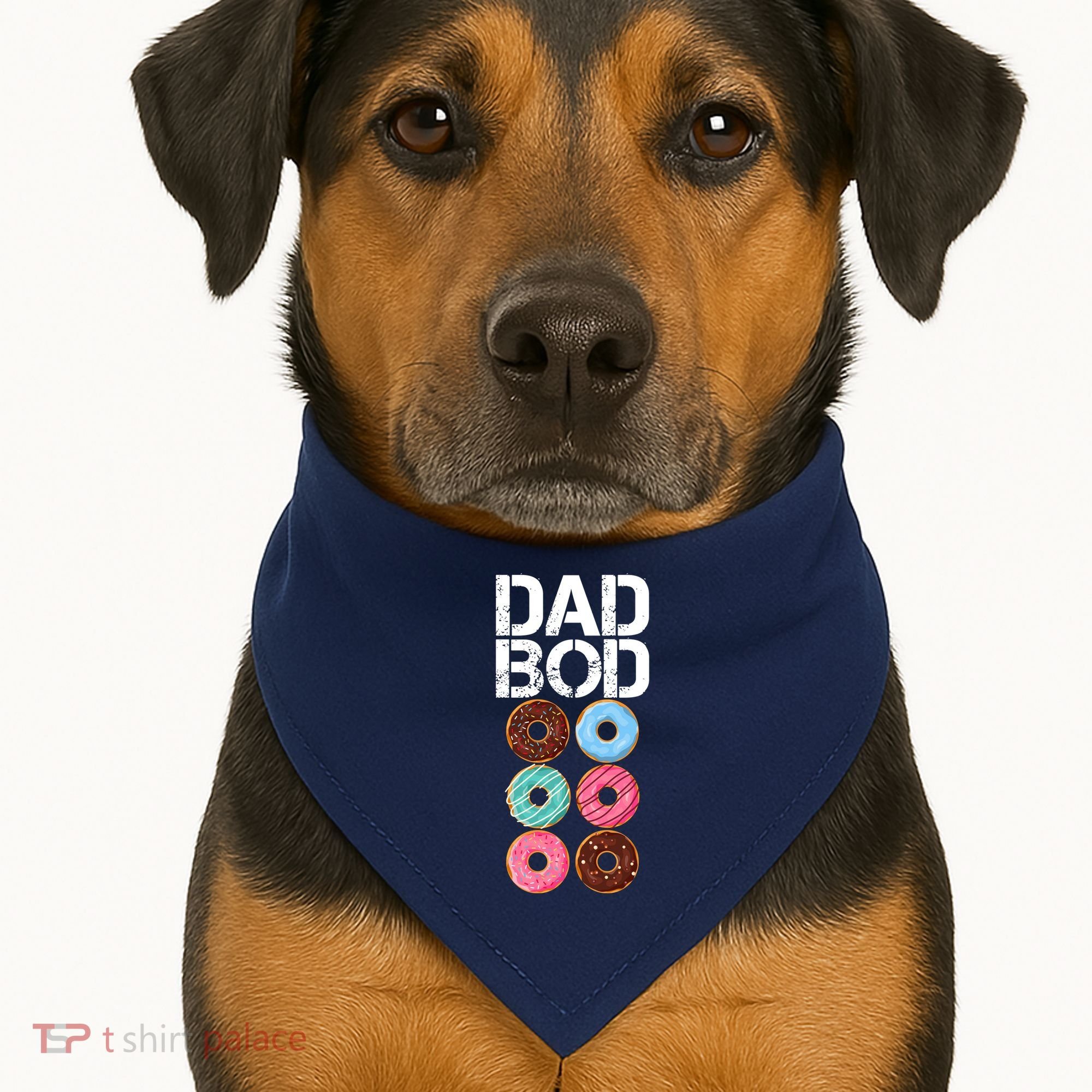 Dad Bod Donut Six Pack USA-Made Doggie Bandana