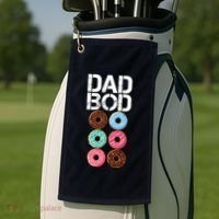 Dad Bod Donut Six Pack Golf Towel thumb 2