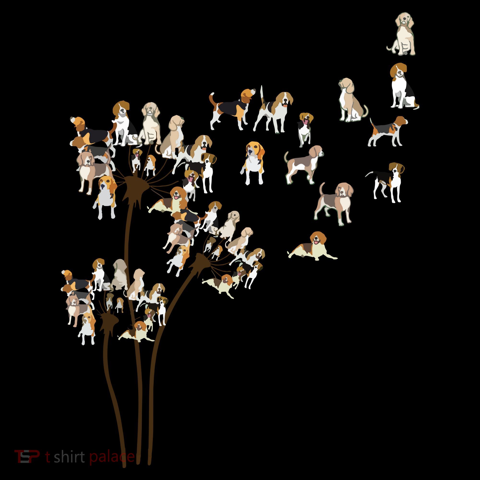 Dandelions Beagle Dog Tote Bag