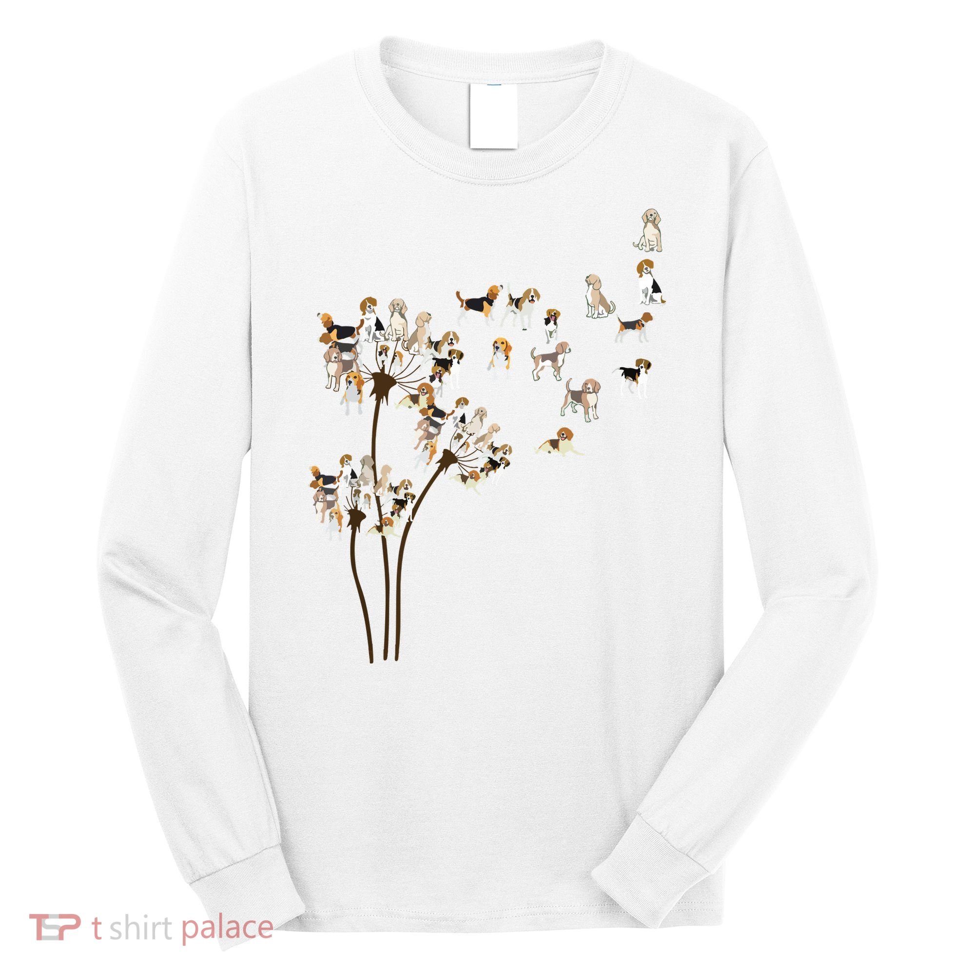 Dandelions Beagle Dog Long Sleeve Shirt