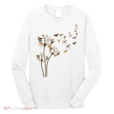Dandelions Beagle Dog Long Sleeve Shirt