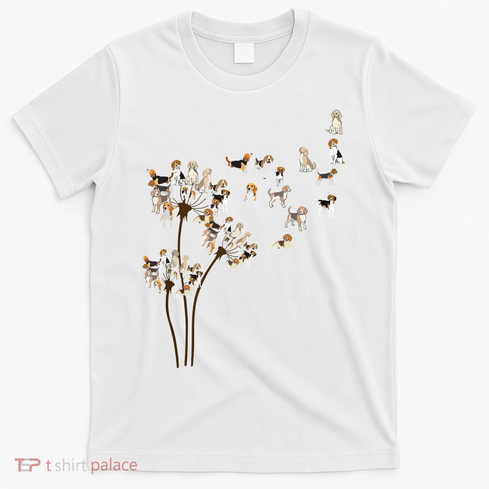 Dandelions Beagle Dog T-Shirt