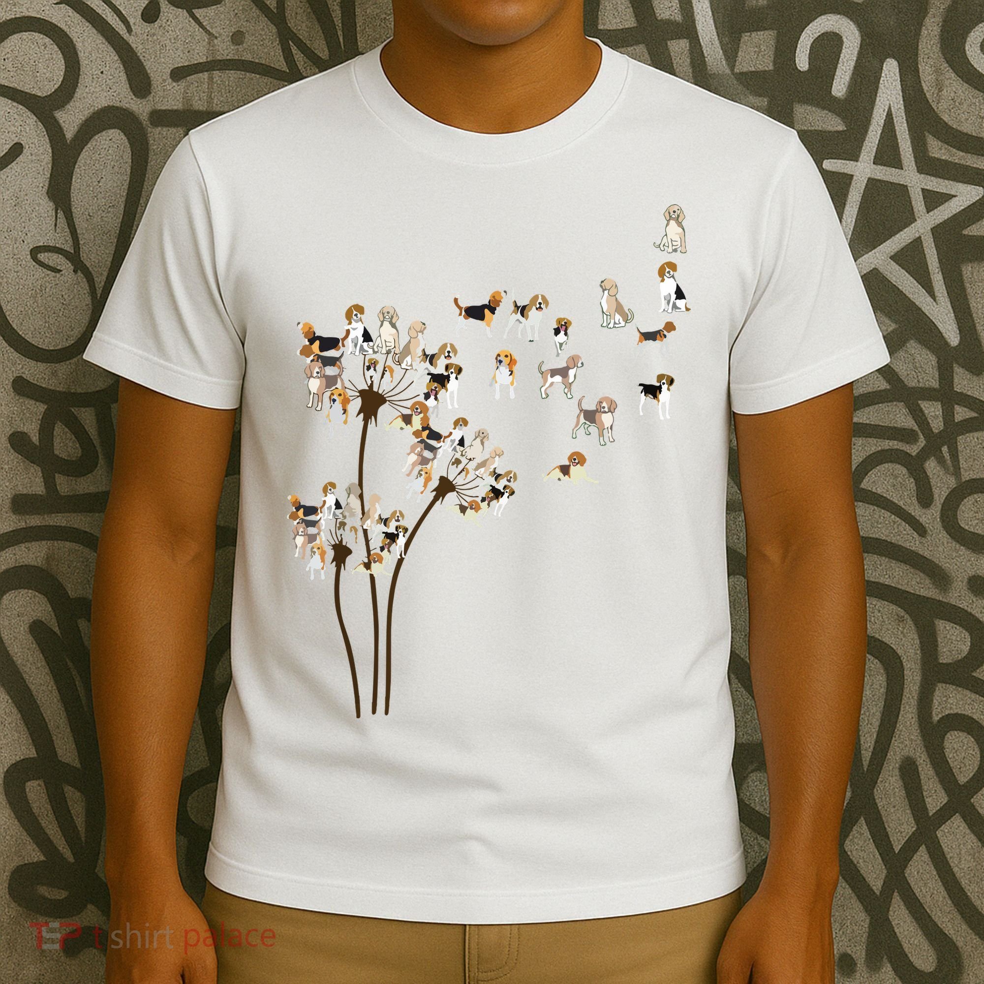 Dandelions Beagle Dog T-Shirt
