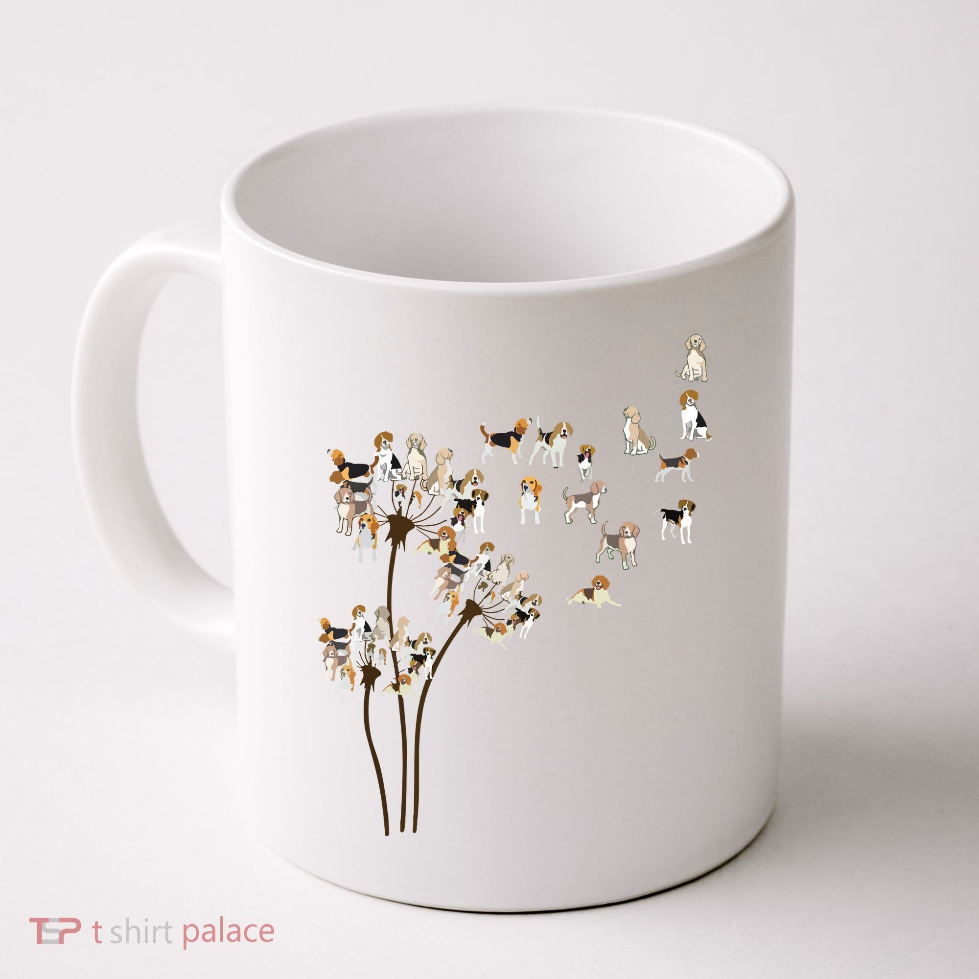 Dandelions Beagle Dog Coffee Mug