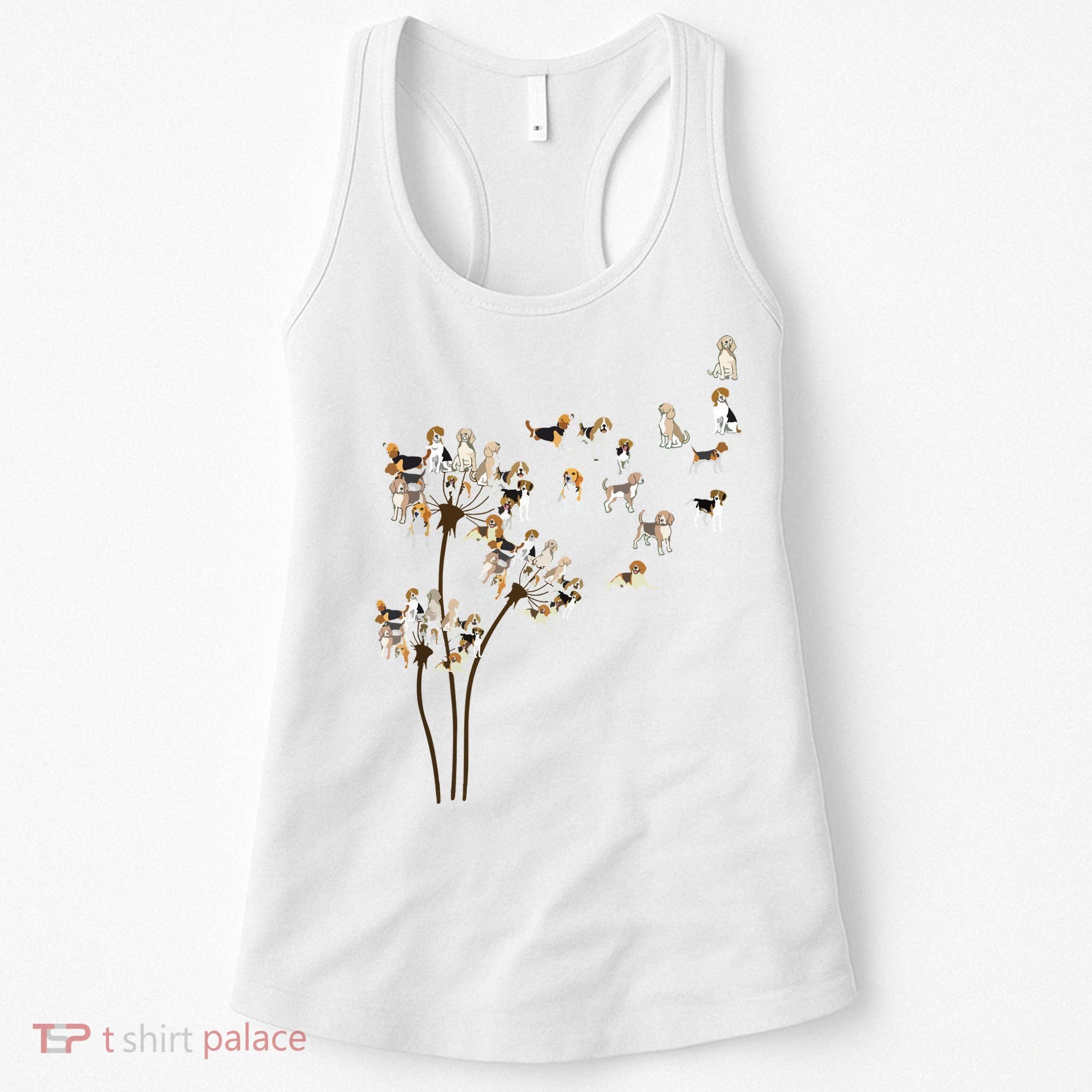 Dandelions Beagle Dog Women's Tank Top