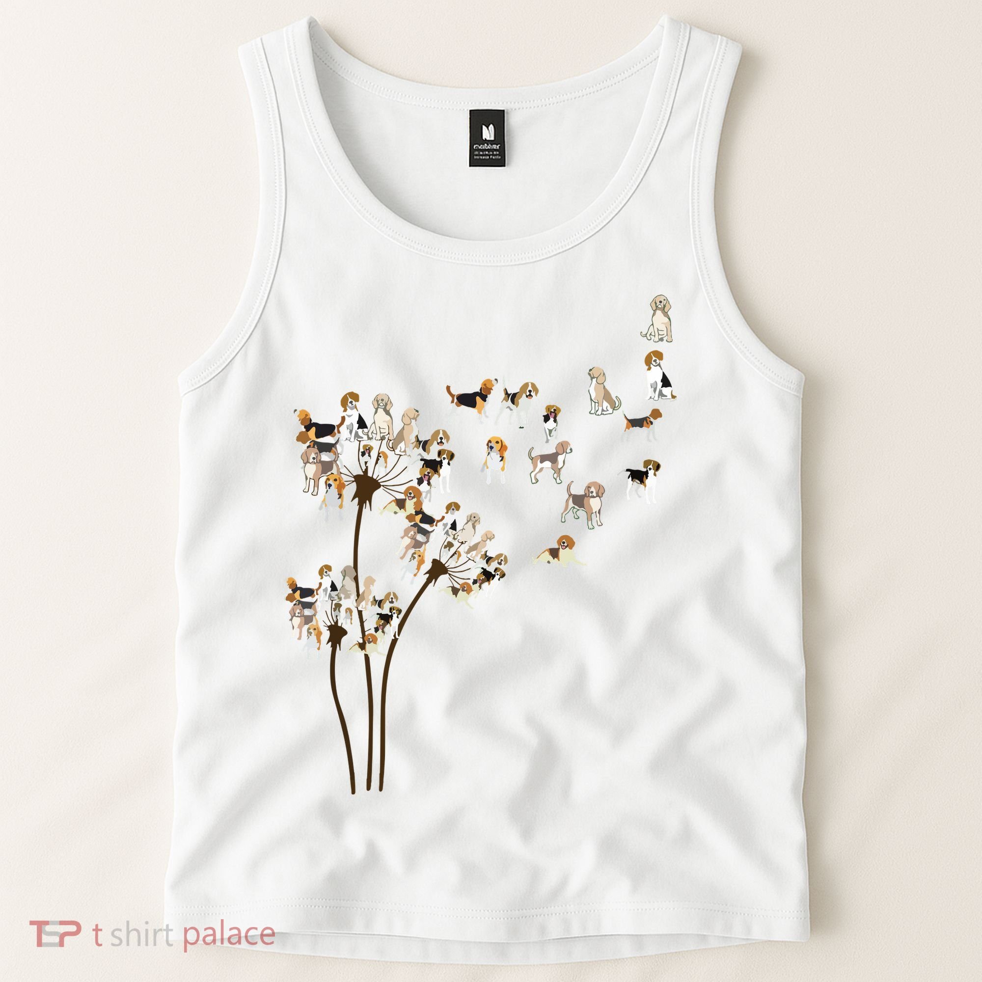 Dandelions Beagle Dog Tank Top