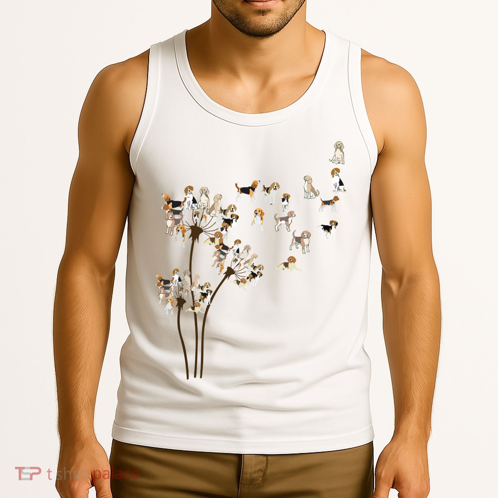 Dandelions Beagle Dog Tank Top