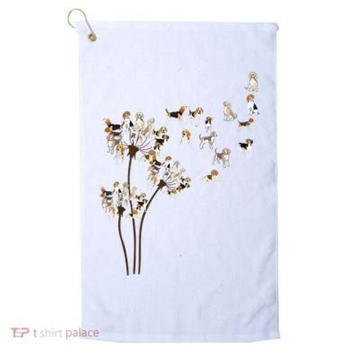 Dandelions Beagle Dog Golf Towel