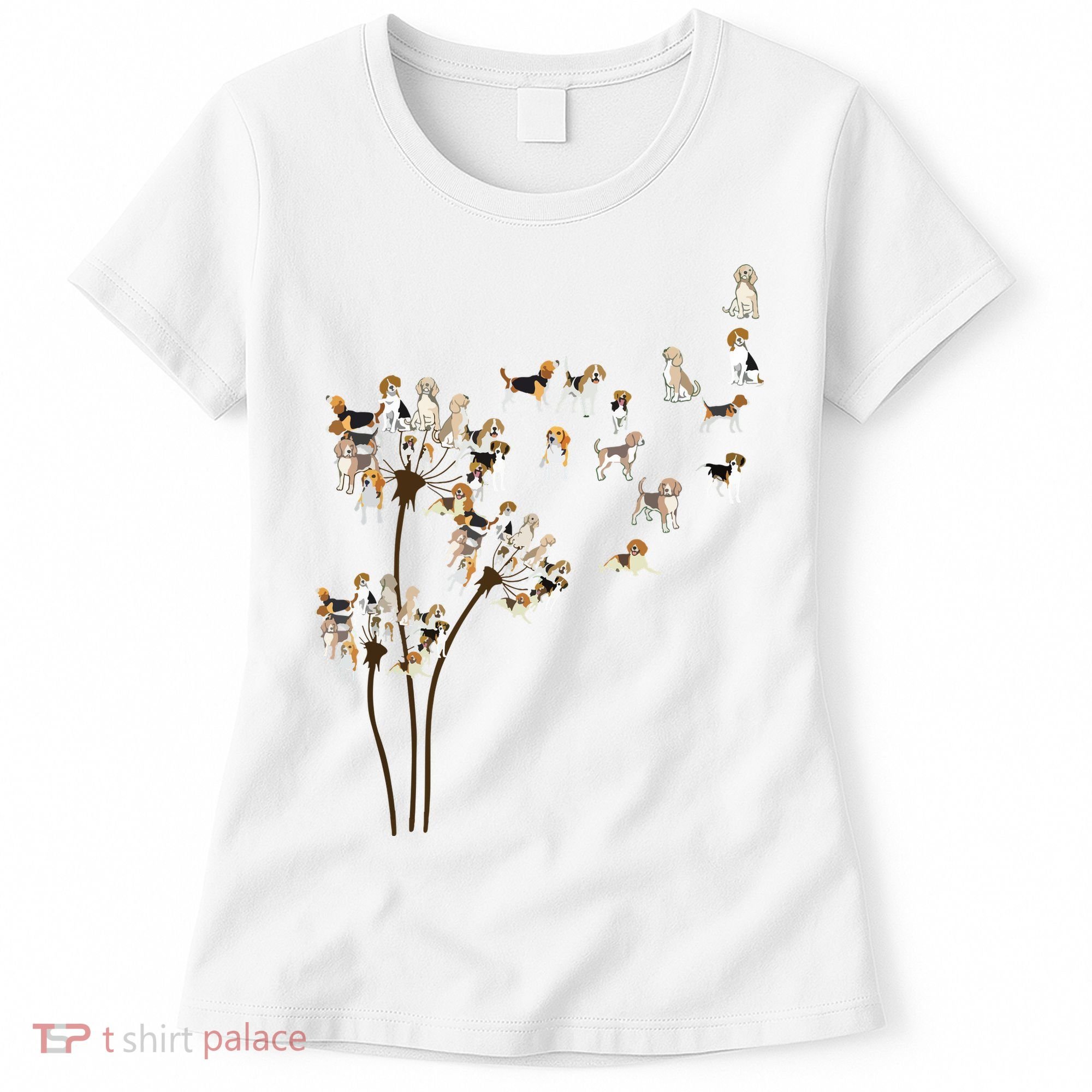 Dandelions Beagle Dog Women's T-Shirt