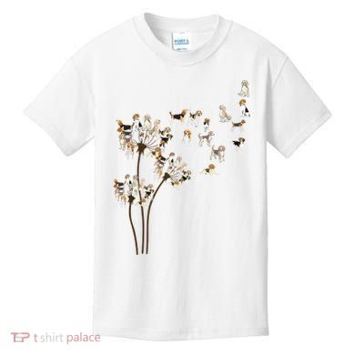 Dandelions Beagle Dog Kids T-Shirt