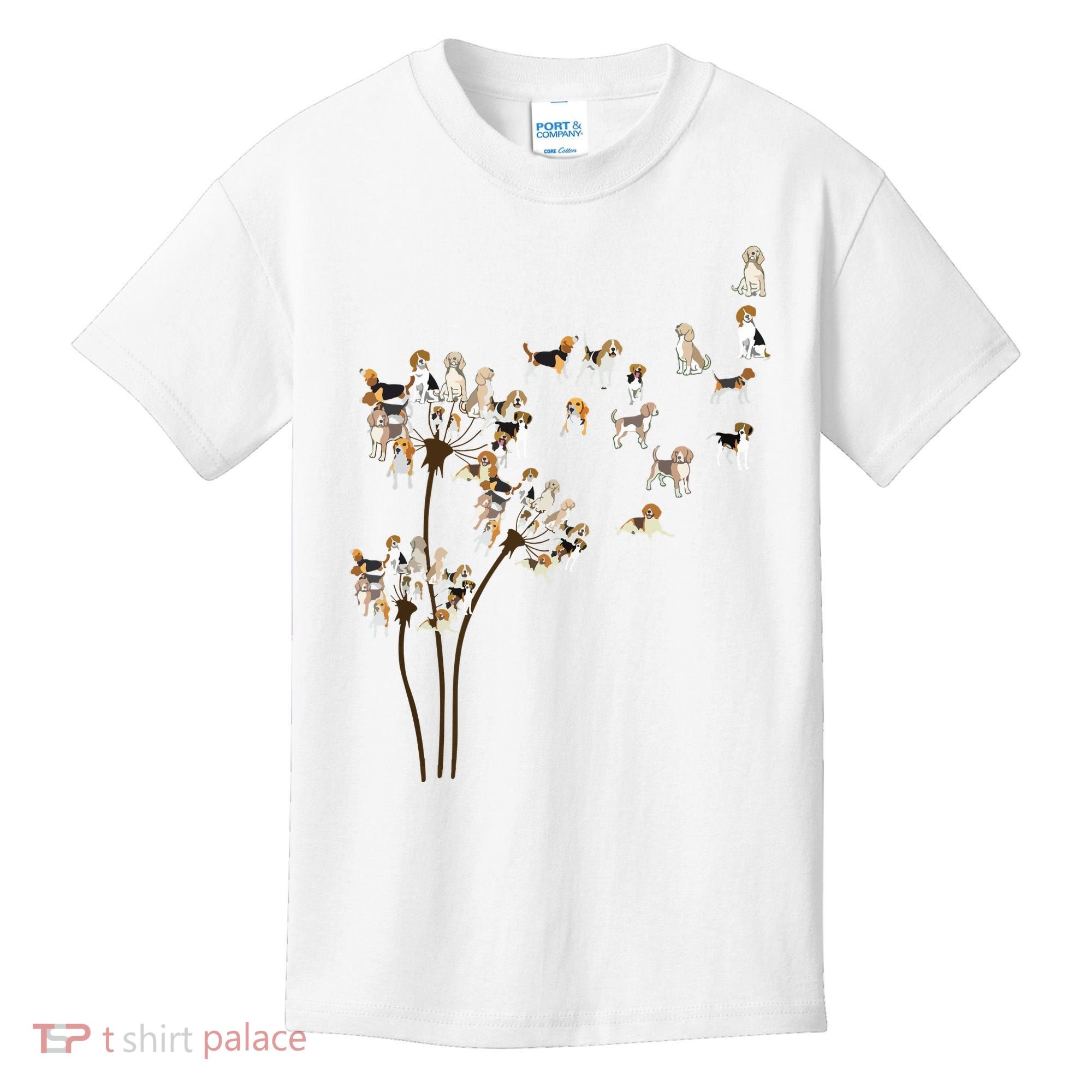 Dandelions Beagle Dog Kids T-Shirt